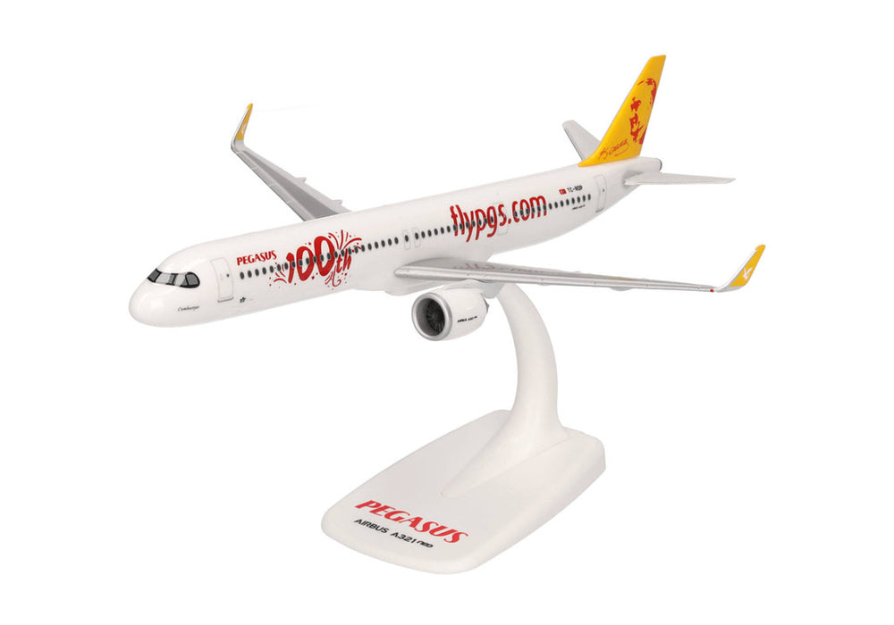 614320 | Herpa Snap-Fit (Wooster) 1:200 | Airbus A321neo Pegasus Airlines 100th TC-RDP Cumhuriyet