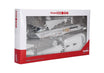 Herpa Snap-Fit Airbus A321neo Lufthansa Help Alliance model airplane with stand.