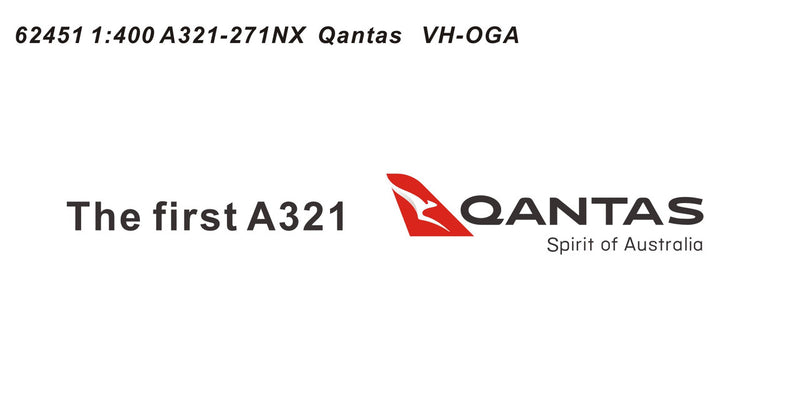 PM62451 | Panda Models 1:400 | Airbus A321-271NX Qantas VH-OGA
