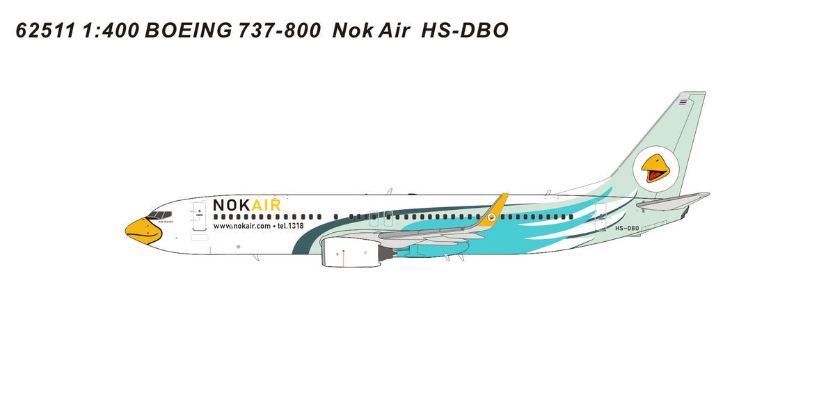 PM62511 | Panda Models 1:400 | Boeing 737-800 NokAir HS-DBO | is due M