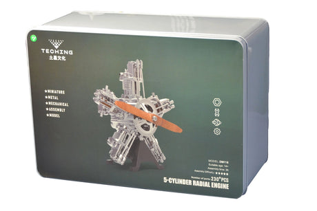 TECHING DM116 5-Cylinder Radial Engine metal model kit