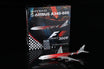 Diecast model airplane A340-600 in Etihad Airways livery at 1:200 scale.