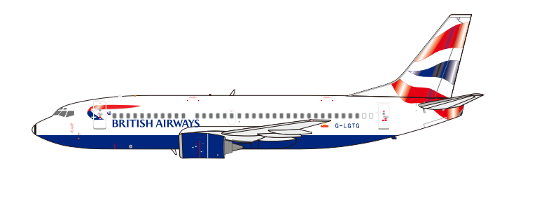 ARDBA103 | ARD Models 1:200 | Boeing 737-3Q8 British Airways 'Chatham' G-LGTG (with stand) | is due March 2025