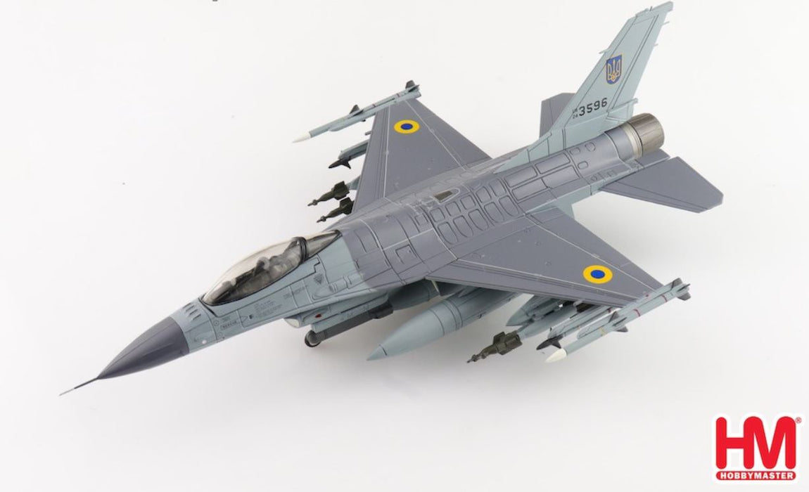 HA38047 | Hobby Master Military 1:72 | F-16AM Fighting Falcon Ukranian Air Force UA24-3596 with pids and systems