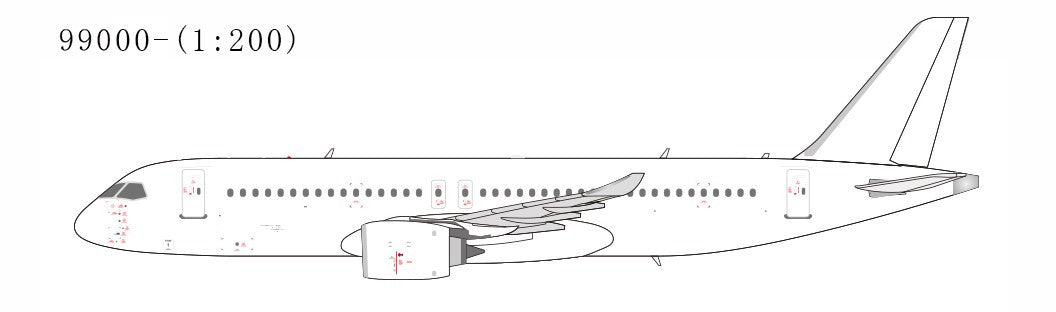 NG99000 | NG Models 1:200 | C919 Blank Model (with stand) | was due February 2025