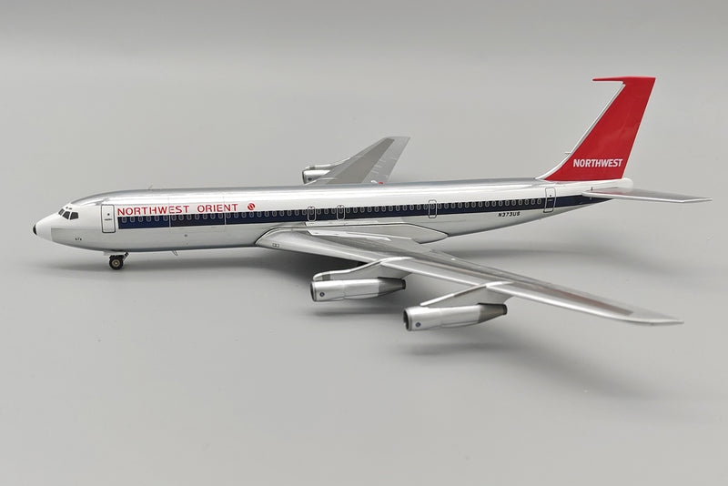 B-707-NW-373P | Blue Box 1:200 | Boeing 707-351C Northwest Orient N373US (polished, with stand)