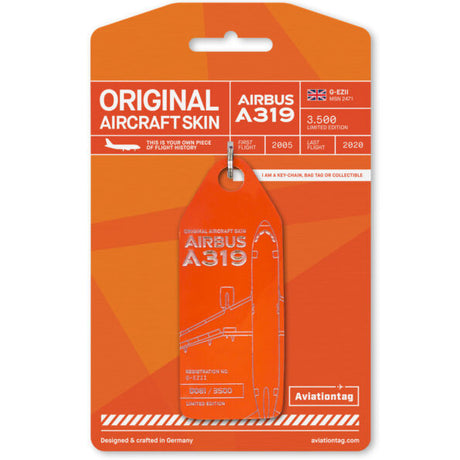 AVTAGGEZII | Gifts Aircraft Skins | Original Aircraft Skin - Airbus A319 Easyjet G-EZII