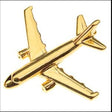 CL002 | Clivedon Collection Pin Badges | Airbus A320 22ct Gold plated pin badge