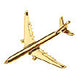 CL3745 | Clivedon Collection Pin Badges | Airbus A350 22ct Gold plated pin badge