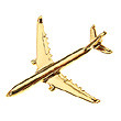 CL3745 | Clivedon Collection Pin Badges | Airbus A350 22ct Gold plated pin badge