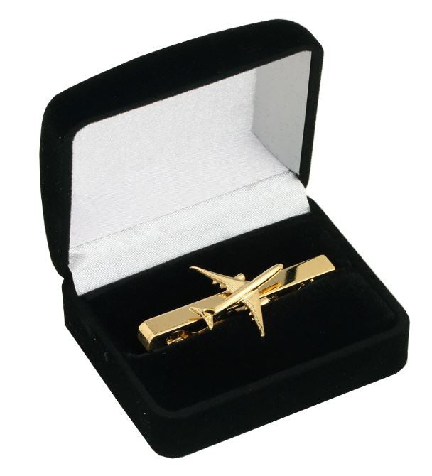 CL046TBG | Clivedon Collection Tie Bars | Airbus A350 22ct Gold Plated Tie Bar