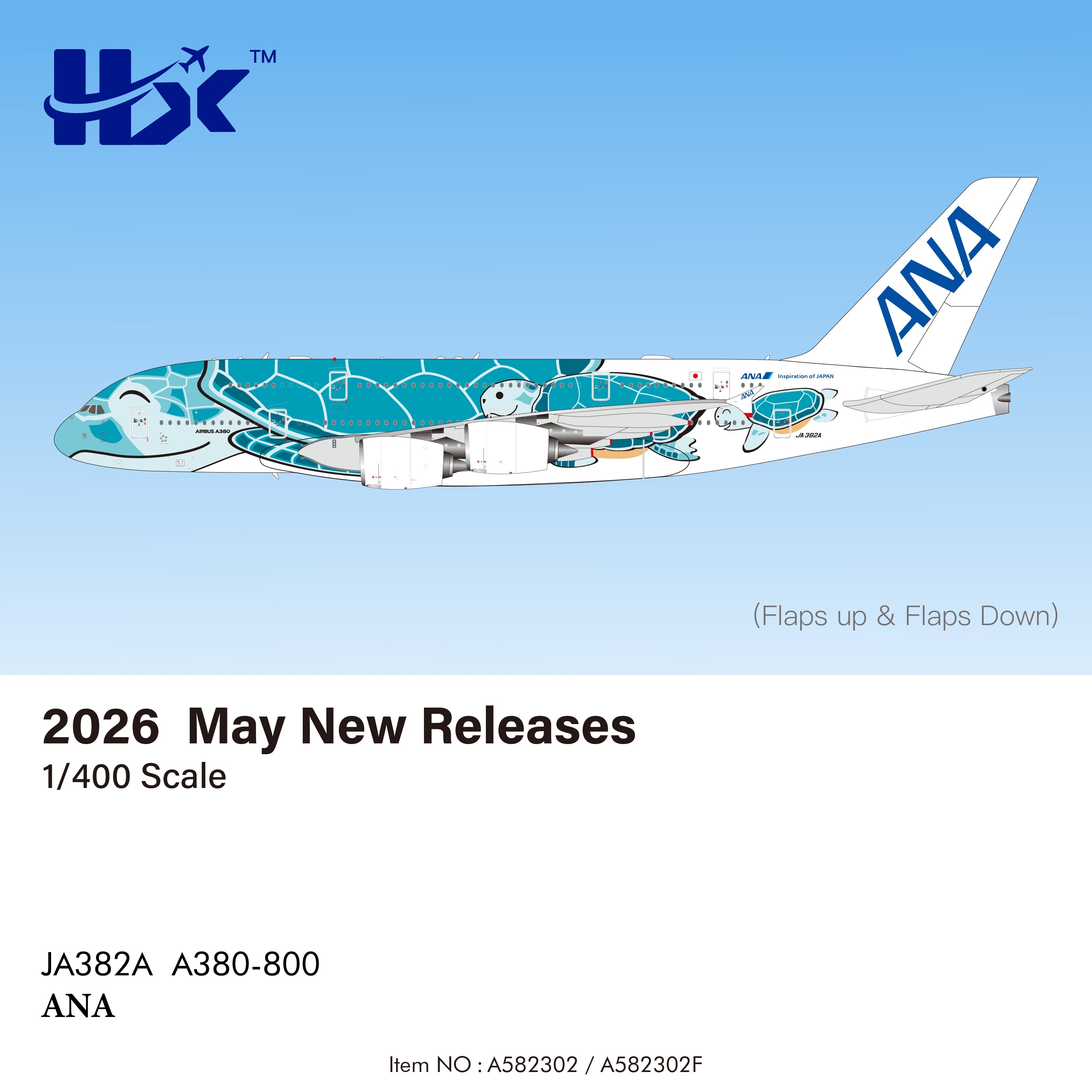 A582302F | HX Models 1:400 | ANA Airbus A380 