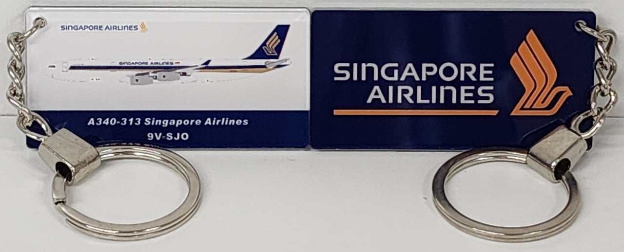 AKR017 | Key Rings | Acrylic Keyring - Singapore Airlines Airbus A340-313 9V-SJO