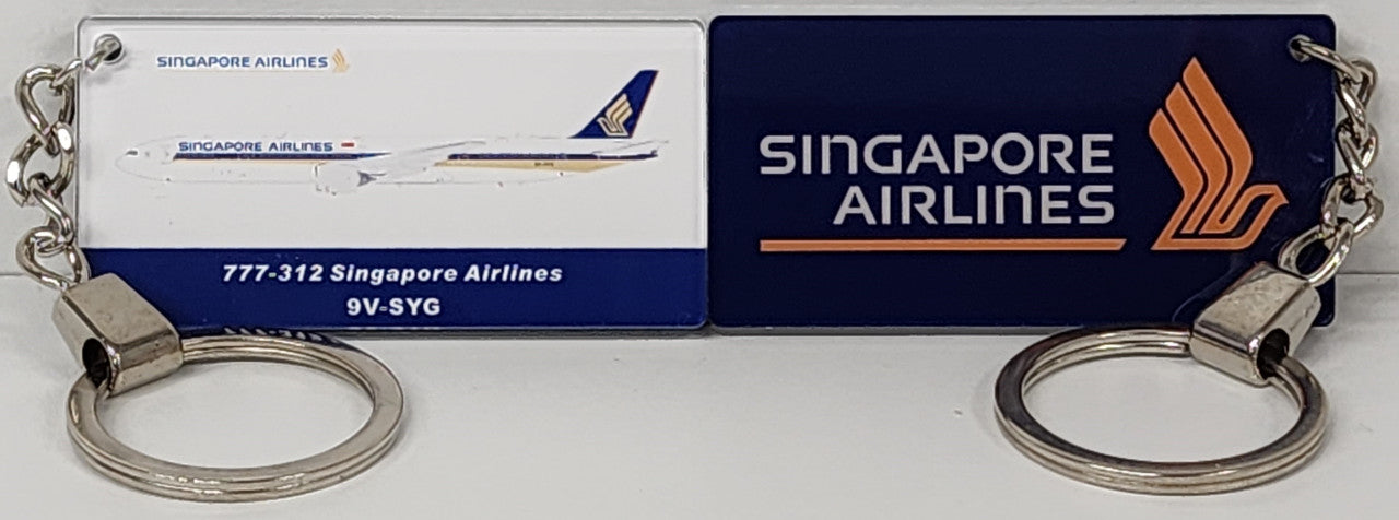 AKR021 | Key Rings | Acrylic Keyring - Singapore Airlines Boeing 777-312 9V-SYG