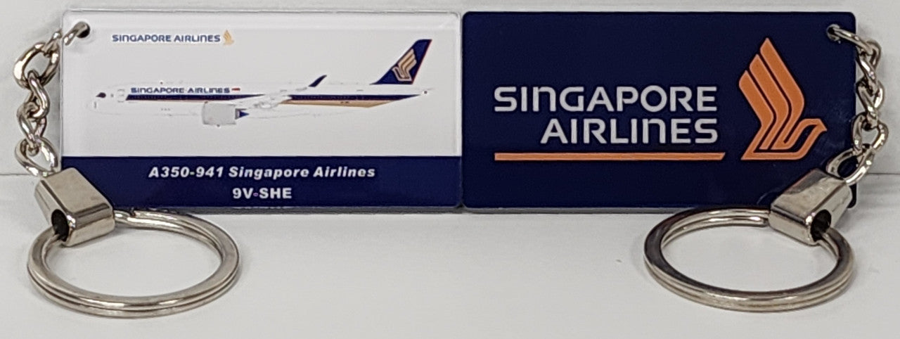 AKR009 | Key Rings | Acrylic Keyring - Singapore Airlines Airbus A350-941 9V-SHE