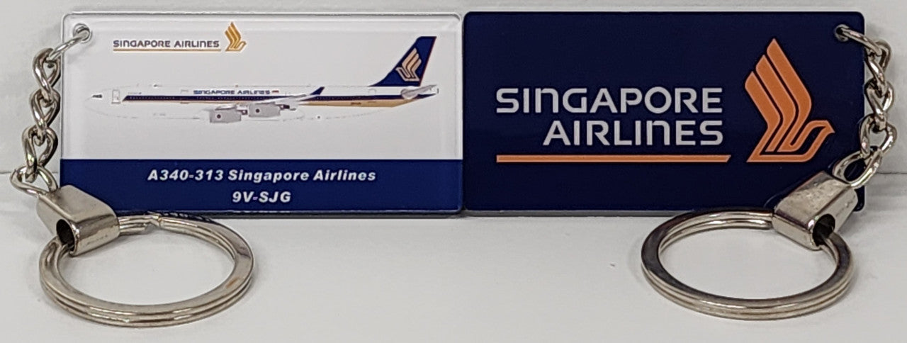 AKR006 | Key Rings | Acrylic Keyring - Singapore Airlines Airbus A340-313 9V-SJG