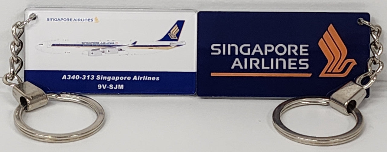 AKR003 | Key Rings | Acrylic Keyring - Singapore Airlines Airbus A340-313 9V-SJM