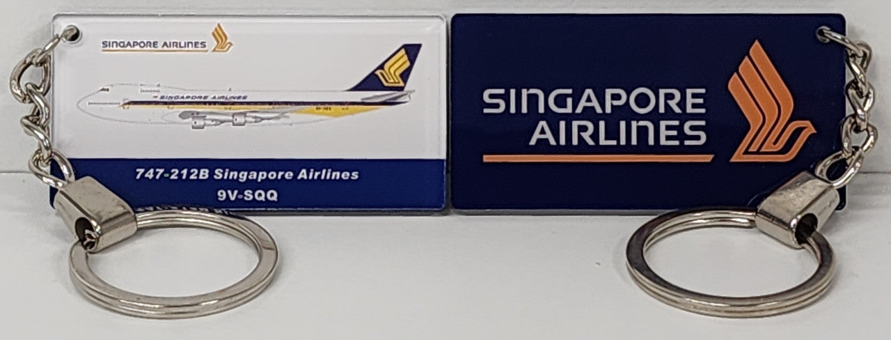 AKR007 | Key Rings | Acrylic Keyring - Singapore Airlines Boeing 747-212B 9V-SQQ