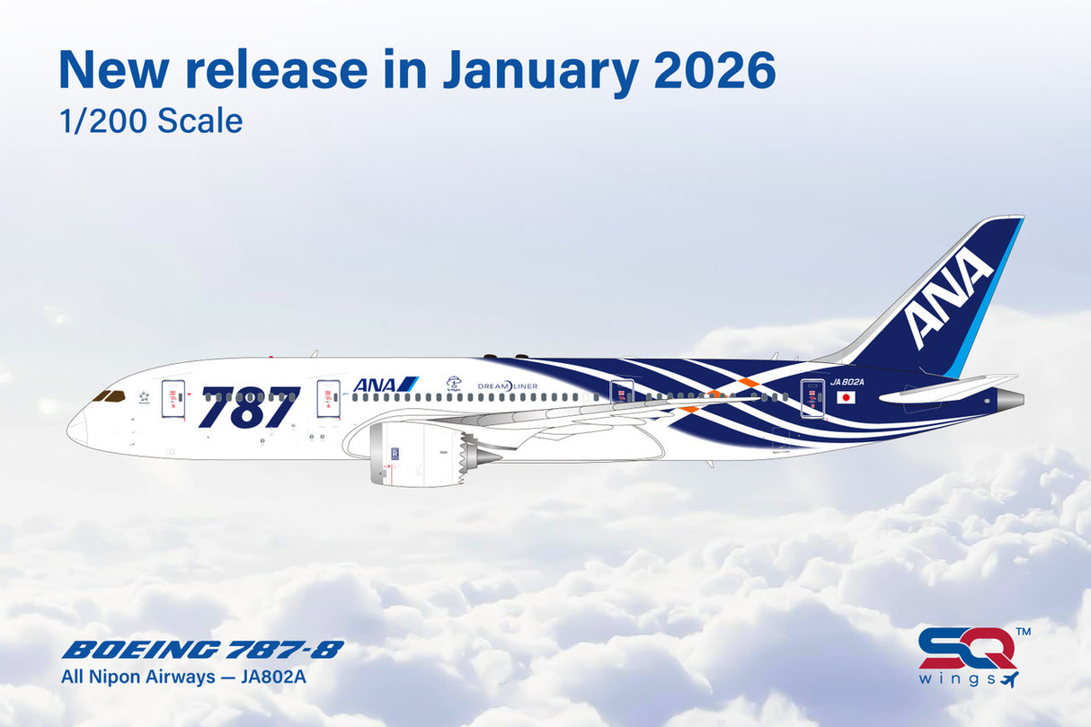L2135 | SQ Wings 1:200 | Boeing 787-8 All Nippon Airways JA802A Special Delivery Livery | is due March 2026