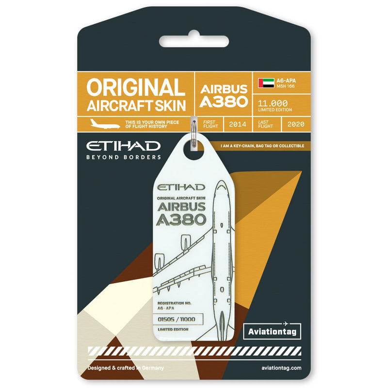 AVTAA380W | Aircraft Skin Tags | Original Aircraft Skin - Airbus A380 Etihad A6-APA