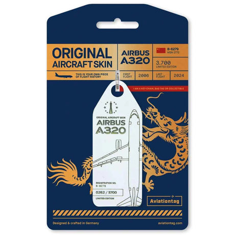 AVTAGB6279 | Aircraft Skin Tags | Original Aircraft Skin Airbus A320 China Southern B-6279