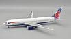 Die-cast metal British Airways Boeing 767-336ER model aircraft with stand.