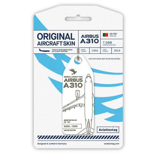 AVTAGCSTGV | Aircraft Skin Tags | Original Aircraft Skin - Airbus A310 SATA CS-TGV
