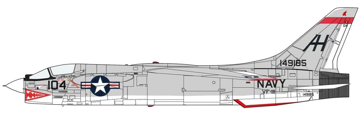 CW001651  | Century Wings 1:72 | F-8E Crusader, BuNo 149185 VF-111 Sundowners, USS Oriskany, 1966 (Normal version) | is due October 2025