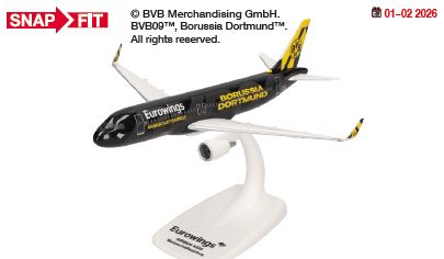 614658 | Herpa Snap-Fit 1:200 | Airbus A320 Eurowings BVB Mannschaftsairbus (2025) – D-AEWM |