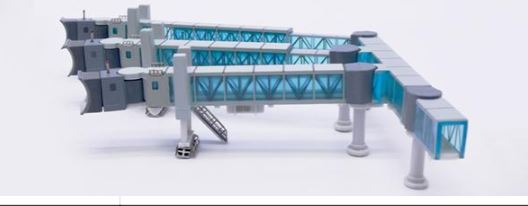 LH4386 | JC Wings 1:400 | Air Passenger Bridge for A380 (Blue)