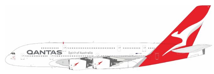 IF380QF1125 | InFlight200 | Airbus A380-842 Qantas VH-OQL with stand |