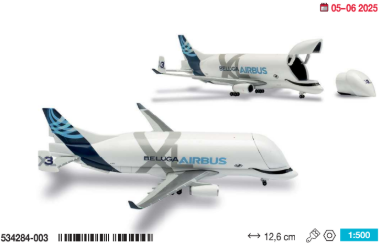 534284-003 | Herpa Wings 1:500 | Airbus Industries BelugaXL - XL#3 – F-GXLI | is due April 2025