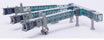 Green air passenger bridge model designed for A380 aircraft at 1:400 scale.