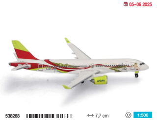 538268 | Herpa Wings 1:500 | airBaltic Airbus A220-300 “50th A220” – YL-ABX