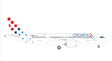 538275 | Herpa Wings 1:500 | Airbus A220-300 Croatia Airlines 9A-CAE Zagreb