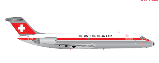 573344 | Herpa Wings 1:200 | Douglas DC-9-30F Swissair HB-IFW Payerne | is due March 2025