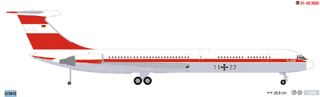 573412 | Herpa Wings 1:200 | Ilyushin IL-62M-11 Luftwaffe Flugbereitschaft