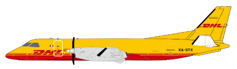 XX40231 | JC Wings 1:400 | Saab 340A(F) DHL Aviation XA-STX With Antenna | is due March 2025