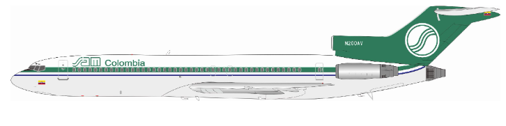 JP60-SAM-727-N220AV | Blue Box 1:200 | Boeing 727-2A1-Adv, SAM Colombia (Avianca) N200AV