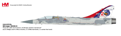 HA1621b | Hobby Master Military 1:72 | Mirage 2000-5  20th Anniversary of Mirage 2000 ROCAF (w/ 2x Magic, 4 x Mica missiles, 2 x 1700L fuel tanks, 1 x center fuell tank) | is due July 2025