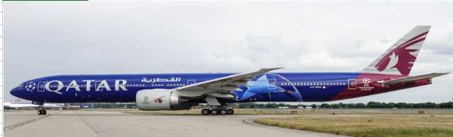 XX20819 | JC Wings 1:200 | Boeing 777-300ER Qatar Airways UEFA Champions League A7-BED | is due July 2025