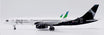 Miniature Boeing 757-200 Northern Pacific Airways die-cast model airplane with display stand.