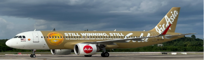 XX40776 | JC Wings 1:400 | Airbus A320NEO Air Asia Still Winning, Still Gold Reg: 9M-RAQ | is due July 2025