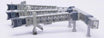 Transparent air passenger bridge model scaled 1:400 for A380 aircraft.