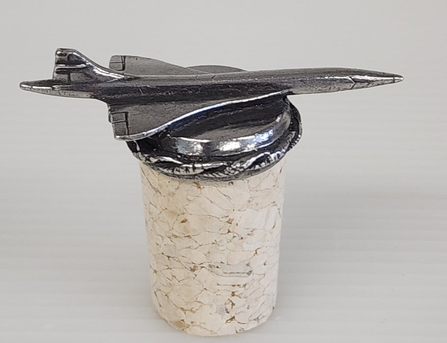 CL041BS | Clivedon Collection Miscellaneous | BAC/AEROSPATIALE CONCORDE Antique Pewter Bottle Stopper