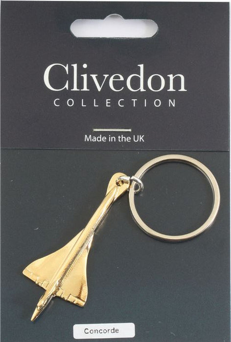 CL041 | Clivedon Collection Key Rings | BAC/AEROSPATIALE CONCORDE 22ct Gold plated keyring