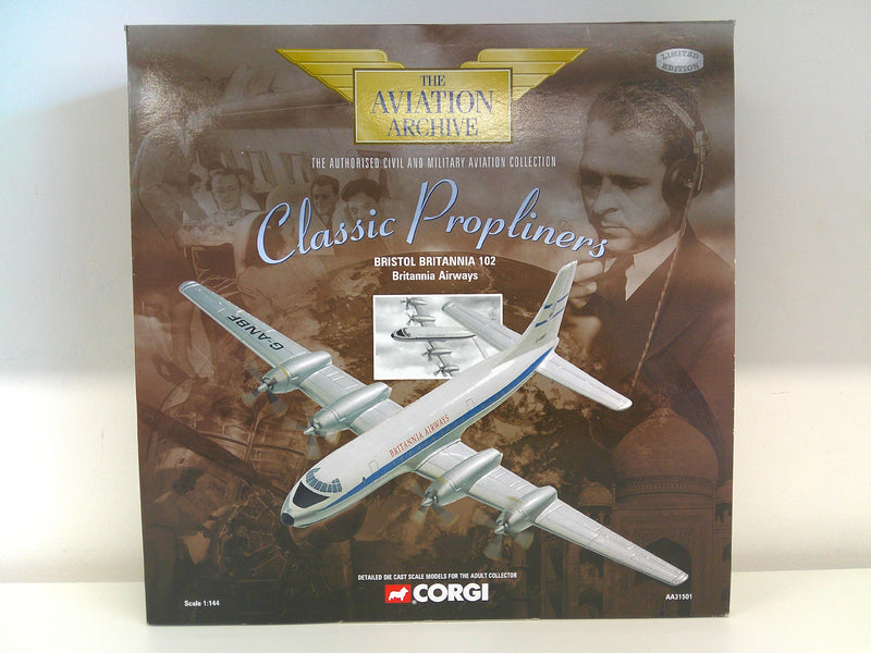 807903315015 | AA31501 | Corgi 1/144 Die-Cast | Bristol Britannia | Britannia Airways G-ANBF