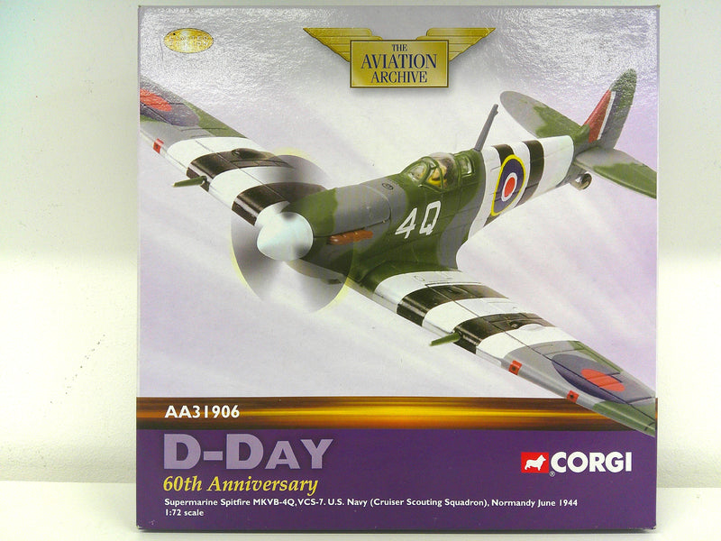 AA31906 | Corgi 1:72 | Supermarine Spitfire Vb VCS-7 U S Navy (RAF Markings) *** PRE OWNED**