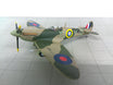 Plastic Supermarine Spitfire Vb W3458 Y:X model with a display stand.