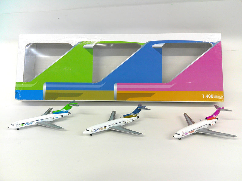 SMA3SET | SMA Models 1:400 | Boeing 727-100 Air West 3 plane set **PRE OWNED***